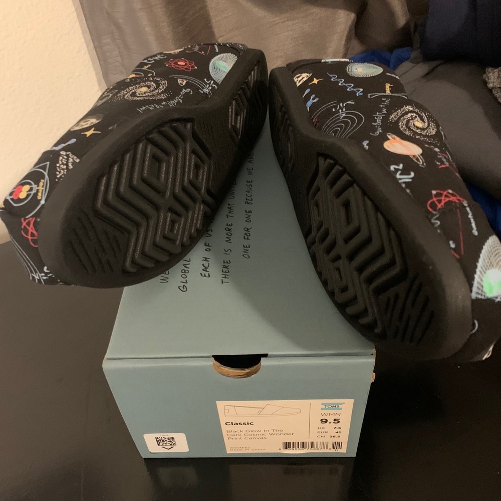 TOMS Glow in the dark galaxy flats.